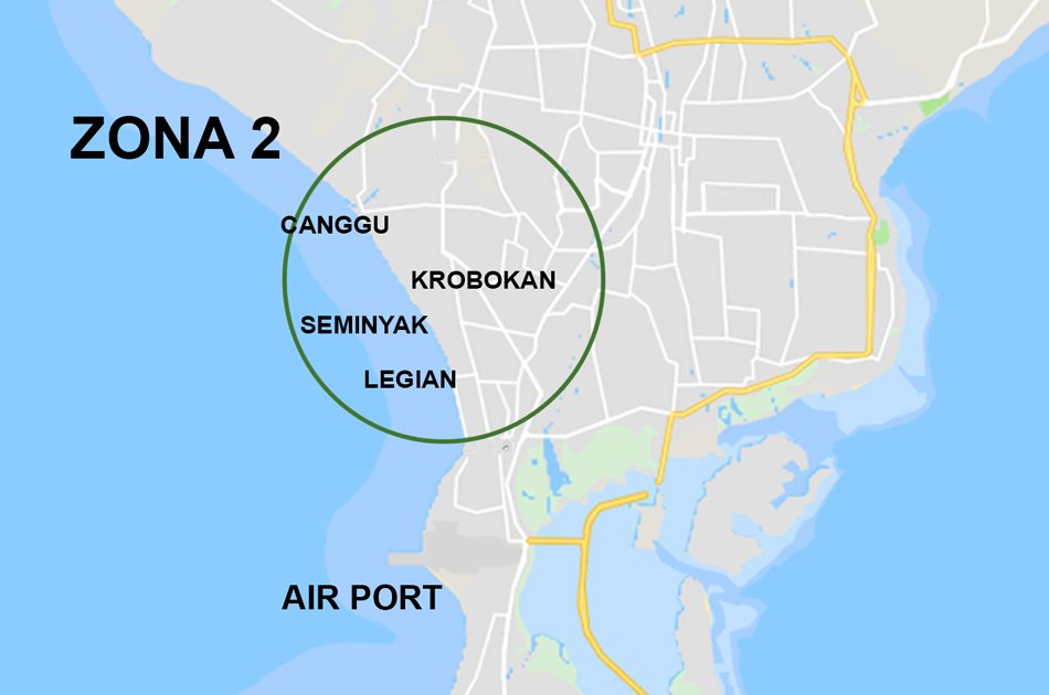 Bali Airport Pick up and Transfer to Zone 2