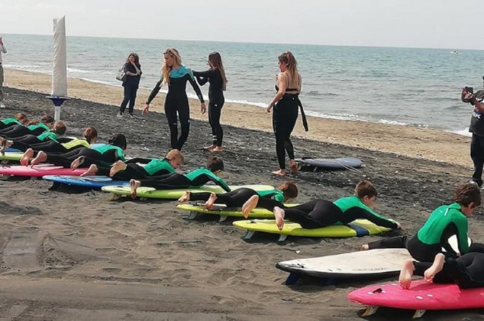 Body Board Class in Ostia Lido Beach near Rome